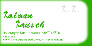 kalman kausch business card